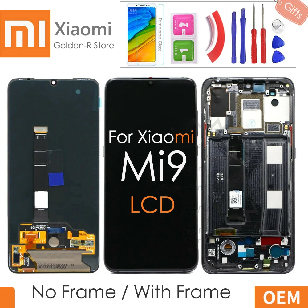 6 39 &quotAmoled для Xiaomi Mi 9 lcd дисплей дигитайзер сборка сенсорный экран M1903F ЖК +