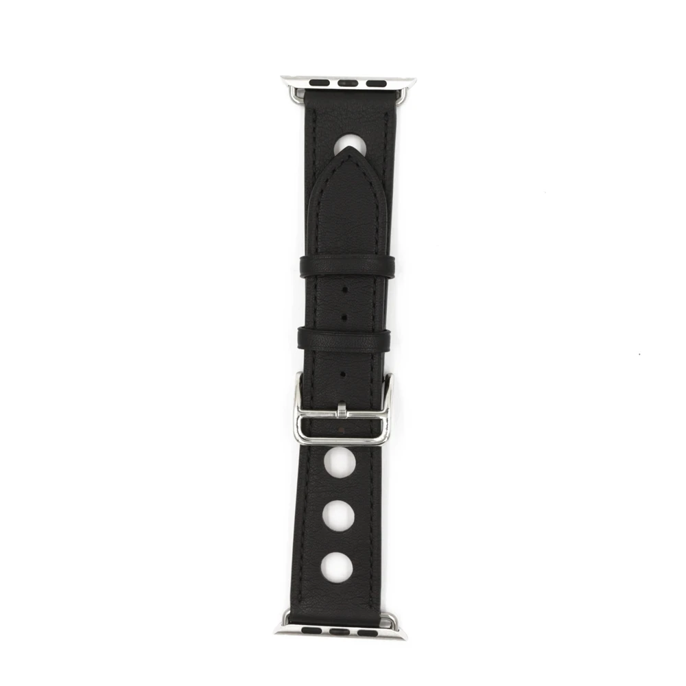 URVOI Single Tour Rally band for apple watch series 3 2 1 strap for iwatch racing belt for Hermes watch band Noir Gala leather9