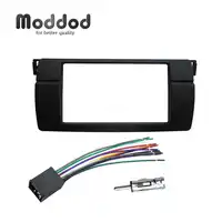 For BMW 3 Series E46 1998-2005 Radio DVD Stereo Panel Dash Mount Double Din Fascia Trim Kit Frame Wiring + Antenna Adapter