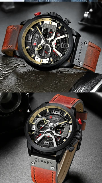 2019 Top marka CURREN modne męskie zegarki wojskowy skórzany wodoodporny kwarcowy zegarek męski Sport chronograf Relogio Masculino tanie tanio QUARTZ Klamra 3Bar Stop 24cm 14mm 24mm Okrągły Kwarcowe Zegarki Na Rękę Skóra Kompletna kalendarz Odporne na wodę 2019 Top marka CURREN modne męskie zegarki wojskowy skórzany wodoodporny kwarcowy zegarek męski Sport chronograf Relogio Masculino tanie tanio QUARTZ Klamra 3Bar Stop 24cm 14mm 24mm Okrągły Kwarcowe Zegarki Na Rękę Skóra Kompletna kalendarz Odporne na wodę