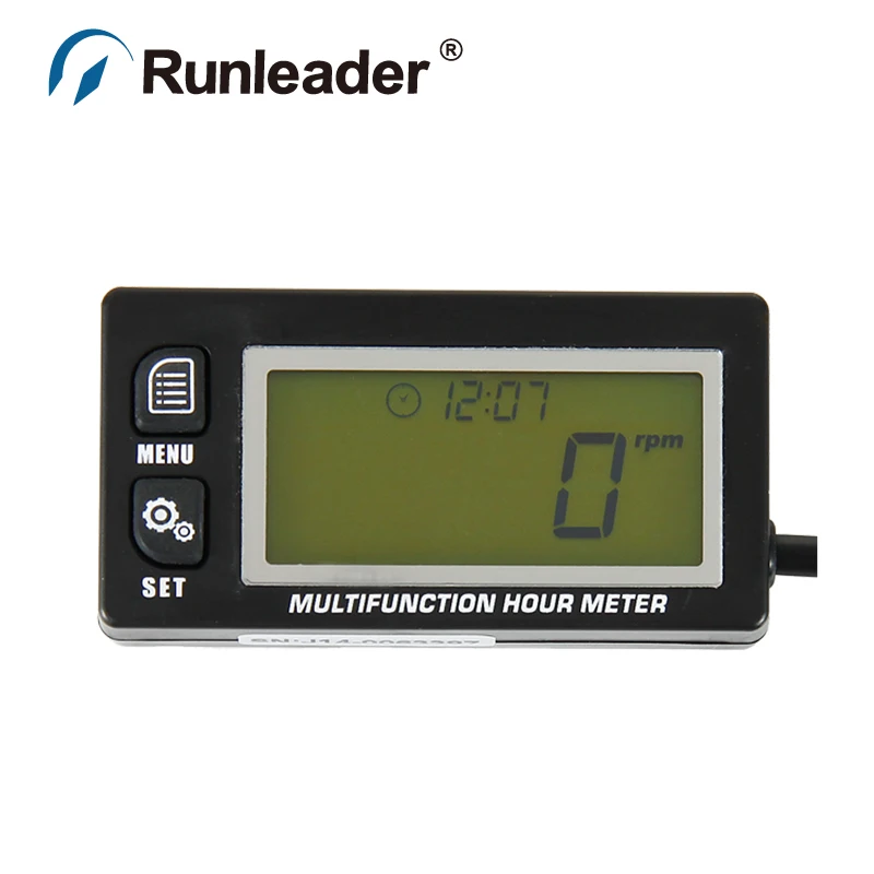 

RL-HM028A TS001 PT100 -20 +300 Inductive Thermometer Tachometer HOUR METER for ATV engineering machinery marine farm machinery