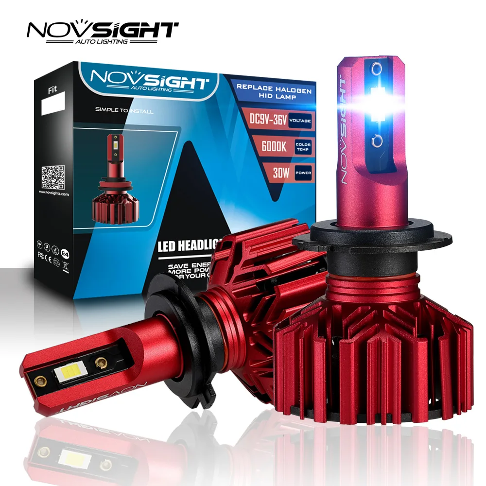 

NOVSIGHT Mini Car Headlights H7 LED H4 led H1 h3 H8 H11 HB3 9005 HB4 9006 Auto Bulb 60W 10000LM Automobiles Headlamp 6000K