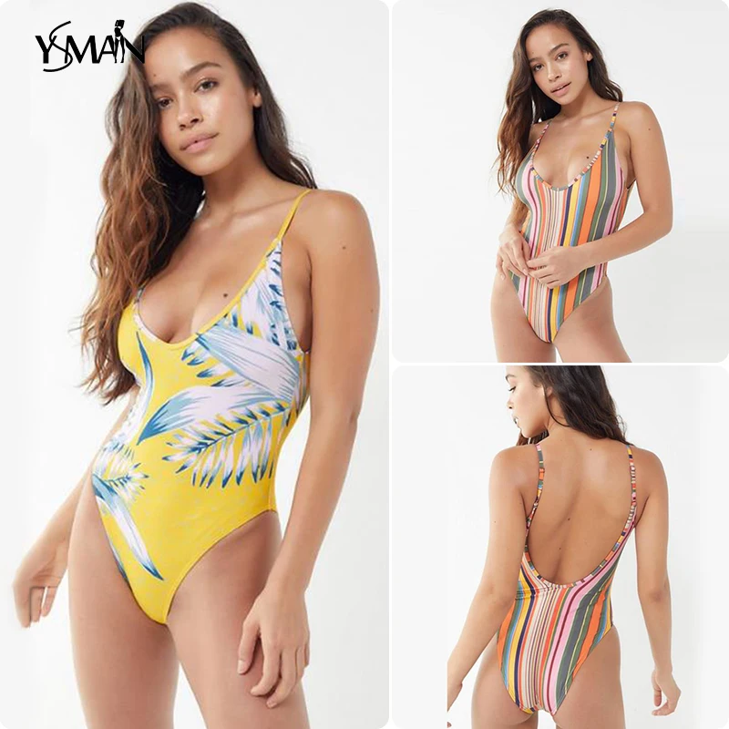 

Printed Swimsuit One Piece Bikini Sexy Swimsuit Traje De Ba O Mujer Vintage Two Peace Bathing Suit Bathing Suits 2019 High Neck
