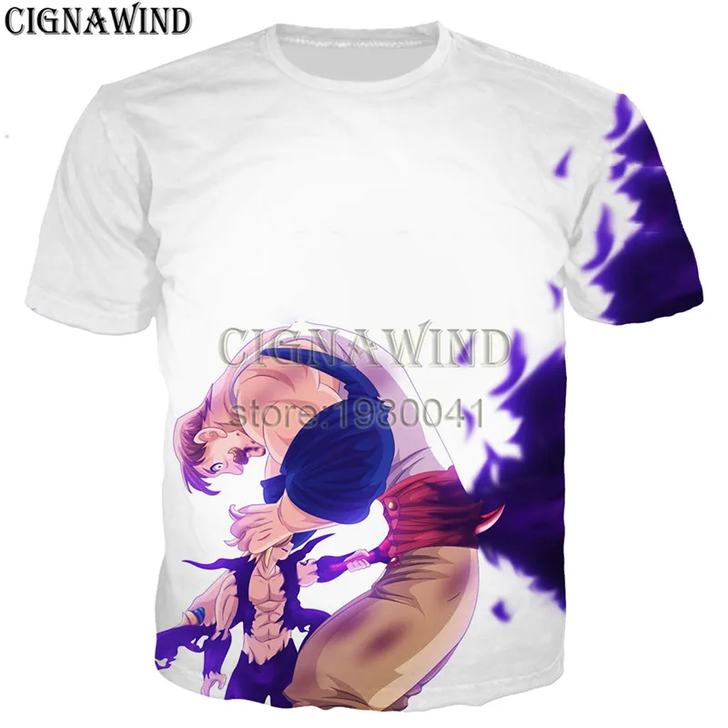 

New Summer tops Fashion women/men t shirt anime The Seven Deadly Sins 3DPrinted t-shirts casual harajuku style tshirt streetwear