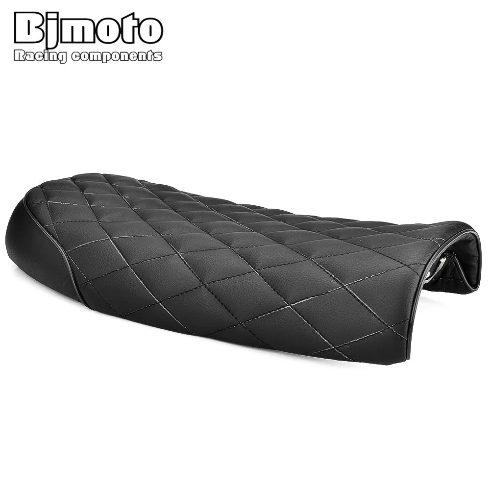 Мотоциклетная черная винтажная подушка на сиденье BJMOTO для Yamaha Honda Kawasaki Cafe Racer|cushion