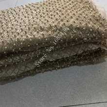 Горячая распродажа! африканская французская кружевная ткань Высокое качество приклеены ткань с блестящим кружевом MINGYU.C-11136 с полным кружевная ткань с бусинами