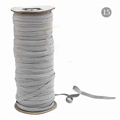 Light gray 100Y 6 мм Красочные высокоэластичные эластичные ленты канатная Резиновая лента линия спандекс лента шитье из кружева отделка поясная лента аксессуары для одежды - Цвет: Light gray