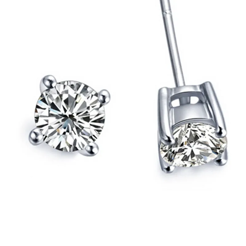 Wholesale Earrings Sterling Silver Jewelry Earrings Basket 1Ct