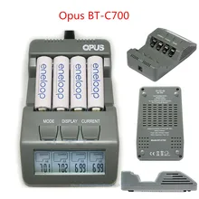 Opus BT-C700 NiCd NiMh lcd цифровой Интеллектуальный AAA 14500 AA зарядное устройство Обновлено от BM110 EU US адаптер BT C700