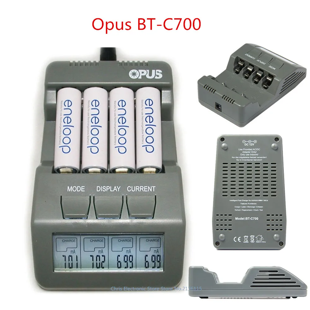 Опус BT C700 NiCd NiMh ЖК дисплей интеллектуальный цифровой AAA 14500 зарадное устройство