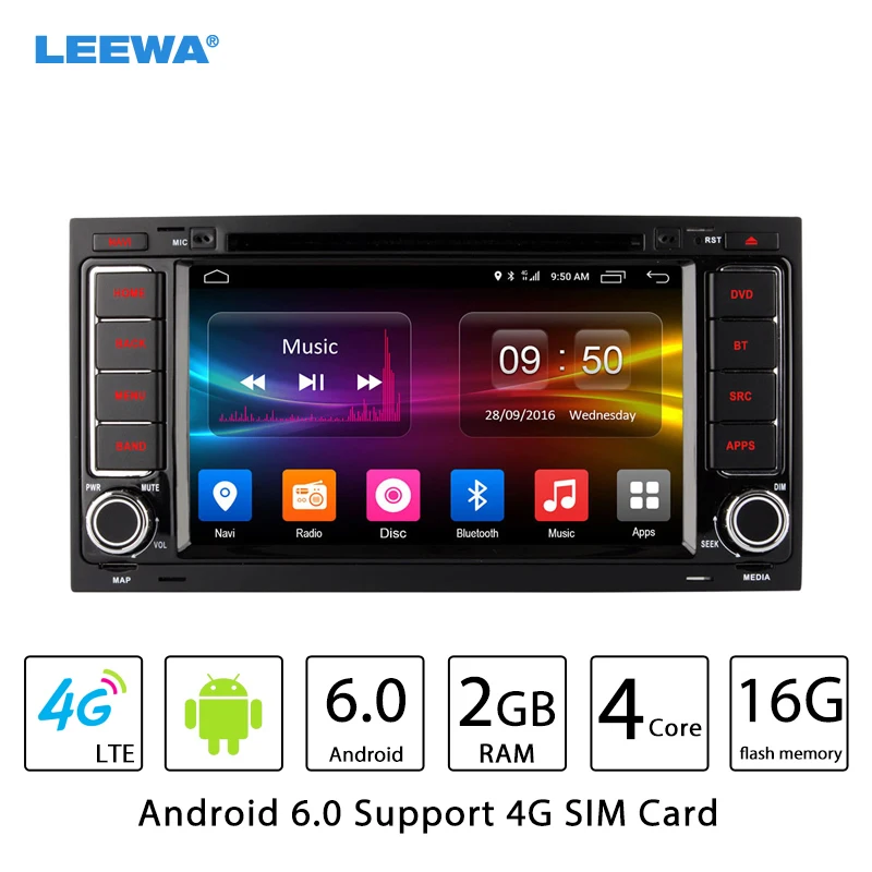 

LEEWA 7" Android 4.4 Quad Core Car DVD GPS Radio Head Unit For VW Touareg(04~11)/T5 Multivan/Transporter(2009) WIFI 4G #CA2457