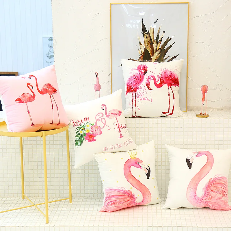 Flamingo Cushion Pillow Case Wedding Gifts for Guests Bridesmaid Gifts Baby Shower Souvenir Wedding Favors Personalized Gifts