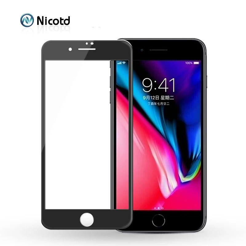 3D Gebogene Weichen Rand Gehärtetem Glas Für iPhone 7 Plus Kohlefaser full cover Handy Displayschut