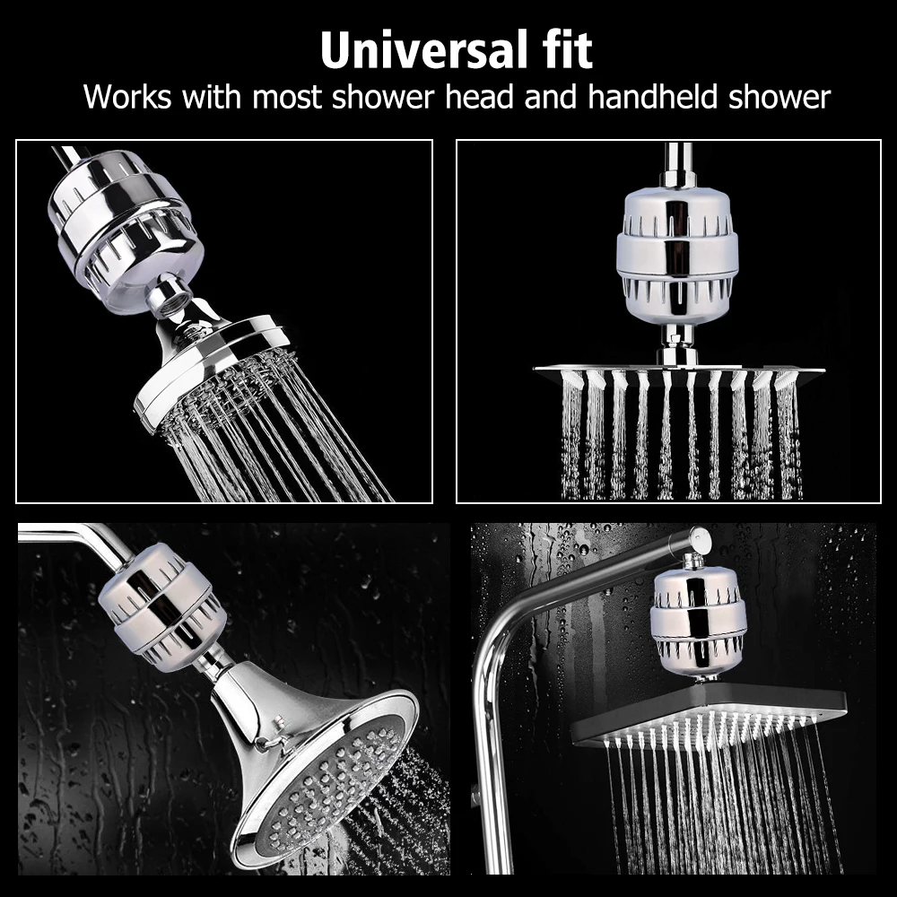 Shower Filter 12 Stage Alkaline Shower Water Filter Softener Purifier Chloramine Removal Easy to Install Filters Cartridge Deals (6)