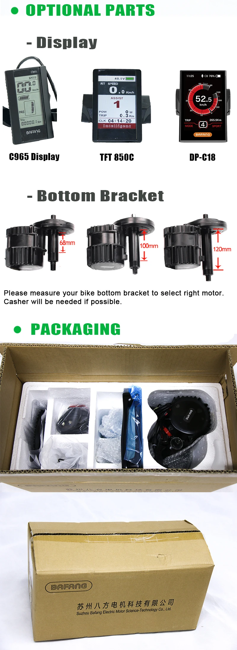 Cheap Bafang BBSHD 1000W 48V Electric Bike Motor 1000W Electric Kit for Bike with 48V Battery Li-ion 16AH 8