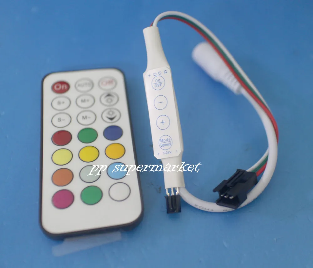 21Key IR-DC7-12V пульт дистанционного управления для светодиодных лент с 4 кнопками для светодиодной ленты WS2811/WS2812B
