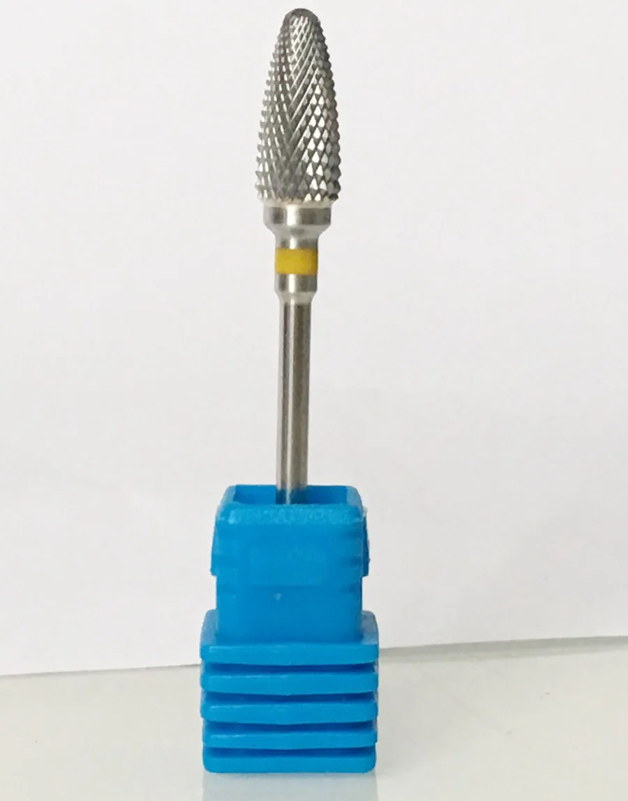 Arquivo de Unhas Hot! Professional Carbide Profissional Carboneto Unha Broca Bit x Fino Topo Elétrica Ouro 203001 Amarelo 10 Pieces3 - 32 5 High Quality Beleza e saúde