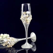 Светящаяся Чашка Шампанского с бриллиантами, изысканная сенсорная чашка и яркий цвет, заказной свадебный подарок