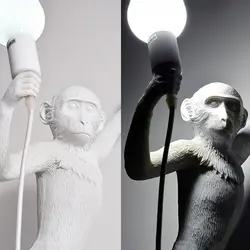 Современный минималистский кулон с обезьяной лампы освещение люстра освещение подвесной светильник Лофт Декор Ламповые осветительные