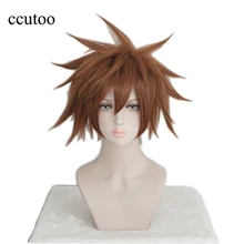 Kingdom Hearts III Sora коричневый короткий парик косплей костюм мужчины термостойкие синтетические волосы Хэллоуин вечерние ролевые игры парик