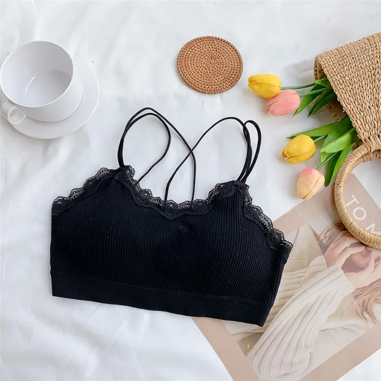 TERMEZY Bra Wire Free Bras For Women Thin Cotton Lace Bralette Seamless Thin Underwear Sexy Lingerie Soft Bras For Women (11)