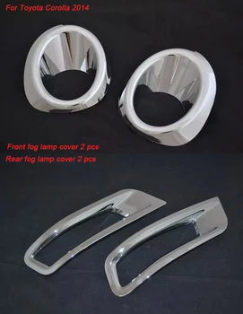 

TTCR-II Accessories Front Rear Trail Fog Lamp Cover Light Cover For Toyota Corolla 2014 ABS Chrome Trim Car Accessories Styling