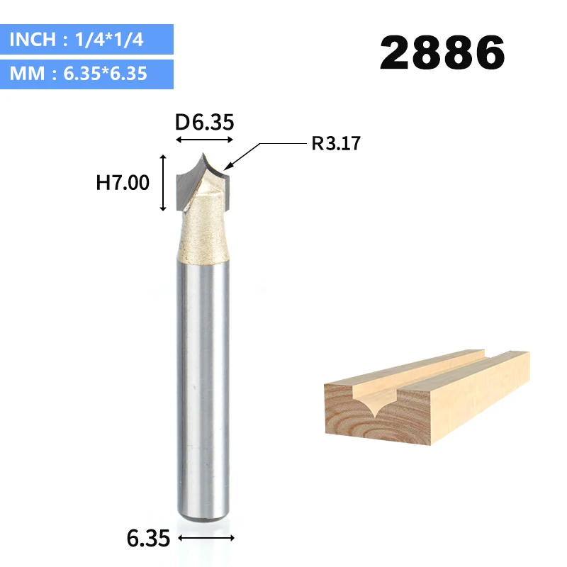 HUHAO 1pcs 1/4" 1/2" Shank Woodworking Cutter Double Edging Router Bits for wood carbide Woodworking Engraving Tools carving bit - Длина режущей кромки: 2886