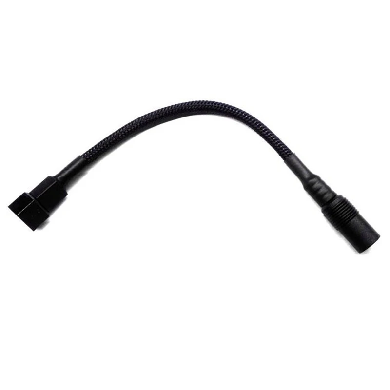 

Black Sleeved DC 5.5*2.1mm Female to 3Pin/ 4Pin Fan Adapter Cable - 15cm