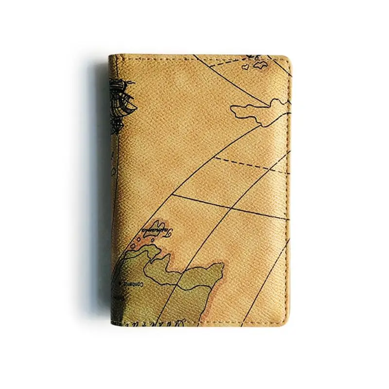 

World Map Printing Travel Passport ID Card Cover Holder Case Protector Organizer