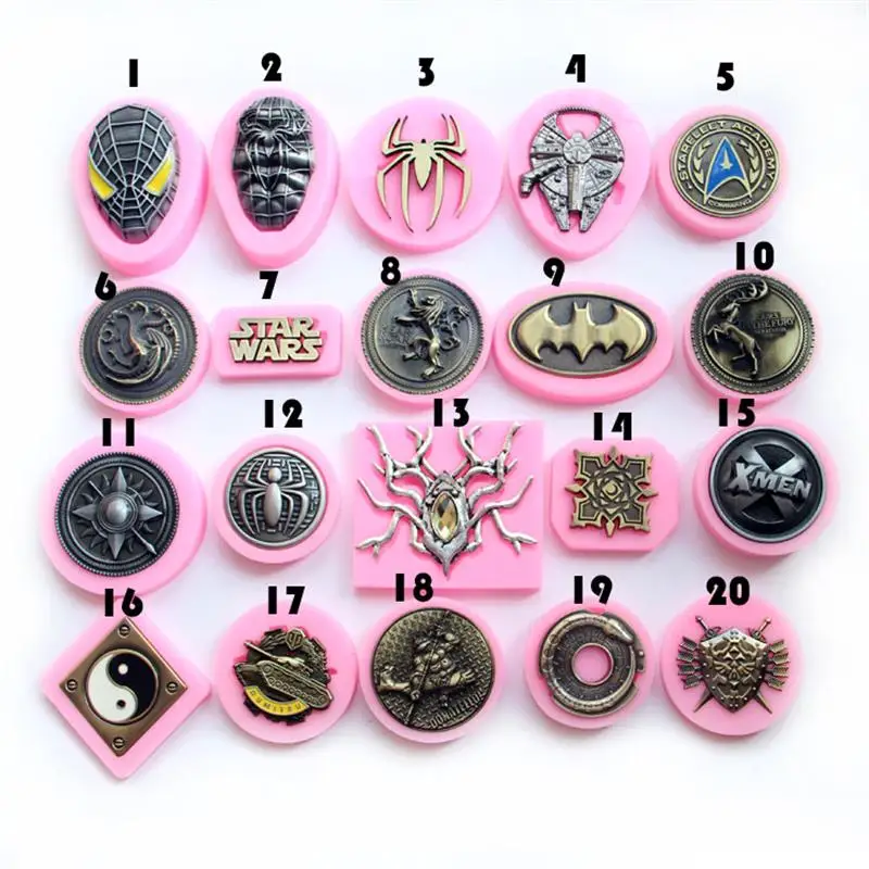 

Feihuan 1pc Spiderman/Drago lace cake silicone mold fondant mold Birthday cake decorating tools chocolate gumpaste mold FM1085