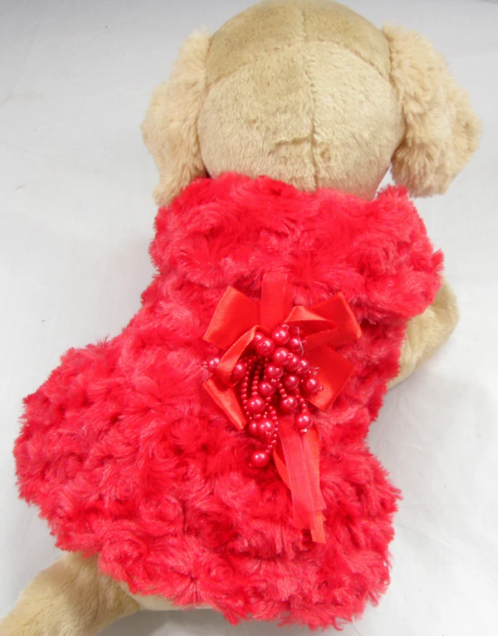 Clearance sale PET PRODUCTS DOG CLOTHES WINTER DOUBLE LAYER WITH Brooch