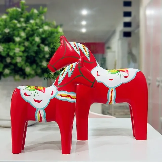 IKEA / Swedish Dala Horse painted red suit Nordic decorations Home