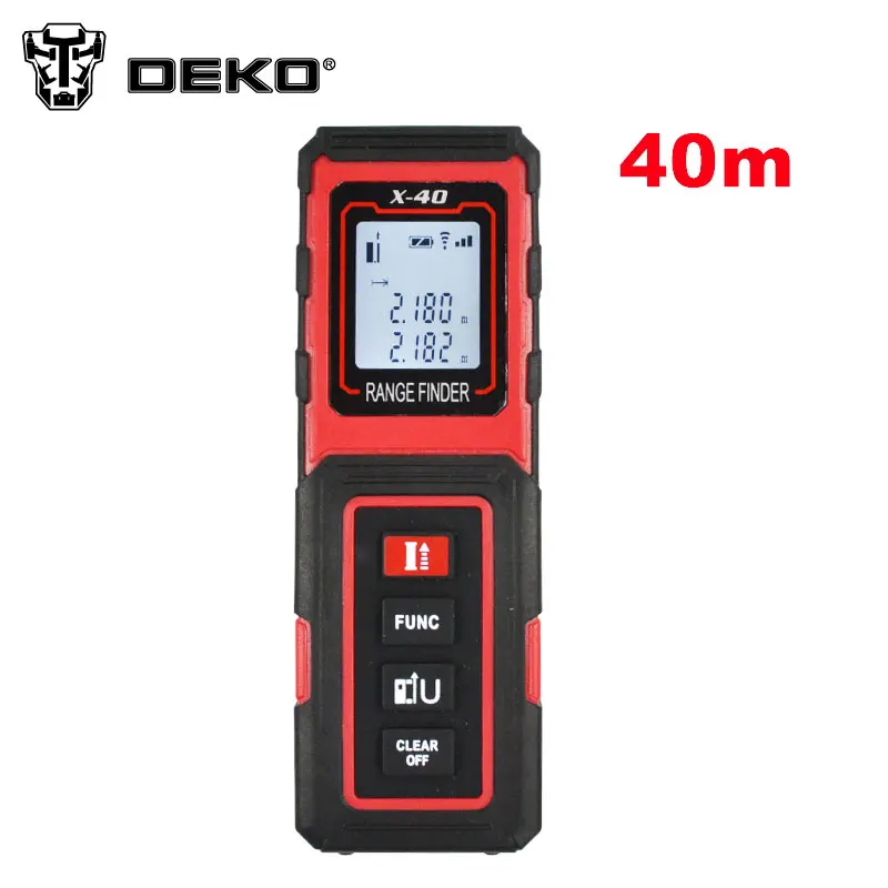 

DEKOPRO X-40 40m Mini Digital Laser distance meter Rangefinder Range finder Tape measure Area/volume Tool