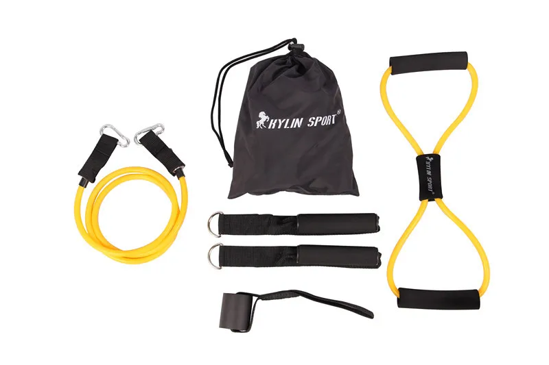 6pcs child resistance bands elastic exercise set fitness tube yoga