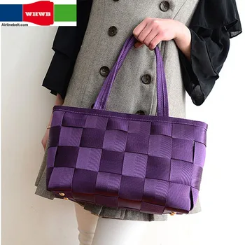 

31x22 New design nylon safety belt styling shoulder bags casual lady women shopping seat belt handbags free shipping