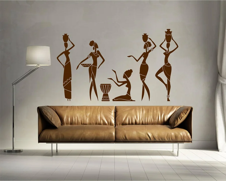 

African Woman Girl Africa Women Decals Wall Art Vinyl Sticker Mural Home Decor 2FZ7