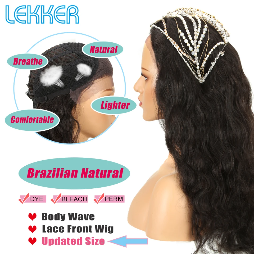 Lekker Lace Front Human Hair Wigs For Black Women Body Wave Human Hair Lace Frontal Wigs Remy Human Hair Wig Human Hair