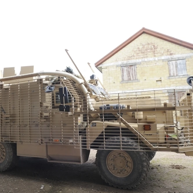 A Mastiff 6x6 armored patrol vehicle of the British Army Poster Print (34 x 22)