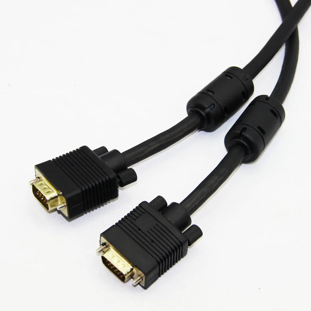 Bochara Gold Plated VGA Cable Male to Male 3+6 HD 15PIN For LCD PROJECTOR PC Laptop Monitor 1.5m 3m 5m 10m 20m vga cable