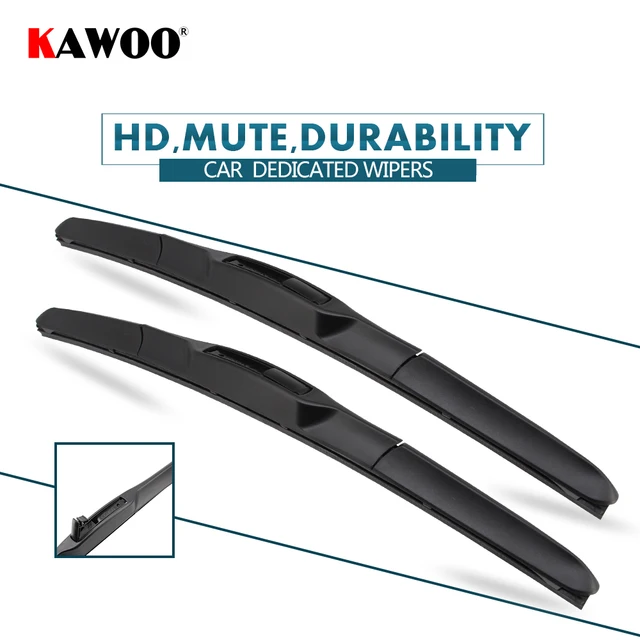KAWOO 2pcs Car Wiper Blade 24"+16" For Mitsubishi Lancer (2008 ) Auto