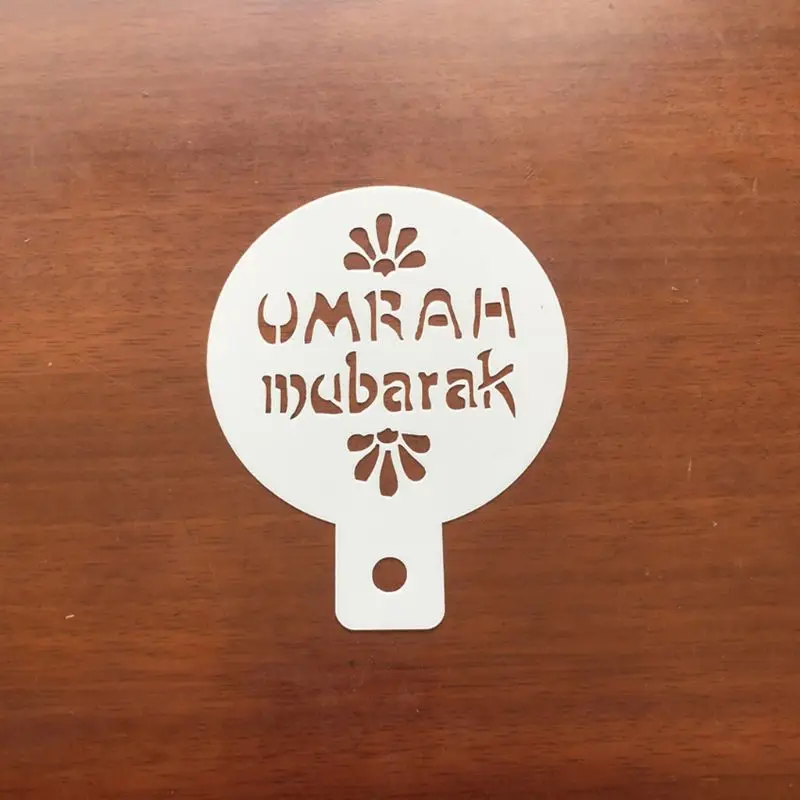 6 шт./компл. Eid Mubarak Рамадан кофе цветочный спрей трафареты форма для торта декоративная DIY Плесень кофе инструмент