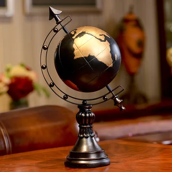 

Retro Old Globe decoration ornaments study the living room decoration decoration Home Furnishing resin crafts gifts