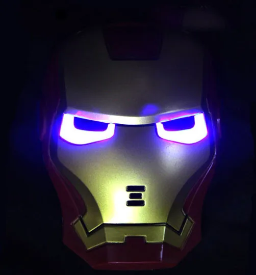 

LIGHT UP IRON MAN MASK - Avengers Iron Man Dress Up Costume Universal Kids Size Iron Man Light Up Mask