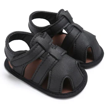

Summer Baby Boys Leather Bebe First Shoes Crib Infant Soft PU Newborn Soled Beach Walkers