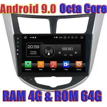 

WANUSUAL Octa Core Android 9.0 Car Autovideo Player For Hyundai Verna Accent Solaris 2011-2012 GPS Navigation NO DVD Double Din