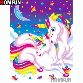 

HOMFUN Full Square/Round Drill 5D DIY Diamond Painting "Cartoon unicorn" Embroidery Cross Stitch 5D Home Decor Gift A14720