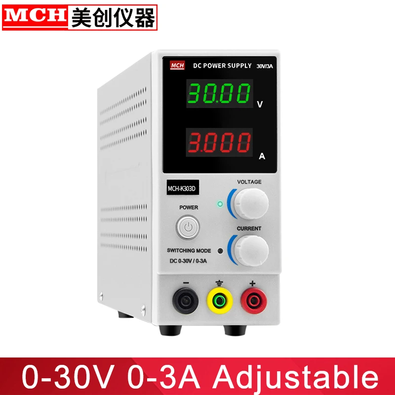 

MCH Factory Direct 0-30V 0-3A Adjustable Switching DC Power Supply MCH-K303D Bench Power Supply DC Regulated Power Supply