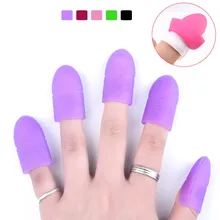 Removedor de pontas para unhas 5 peças, esmalte em gel uv, envoltório de silicone, elástico, para mergulhar, tampa de pontas de unhas, verniz de limpeza ferramenta de reutilização nova
