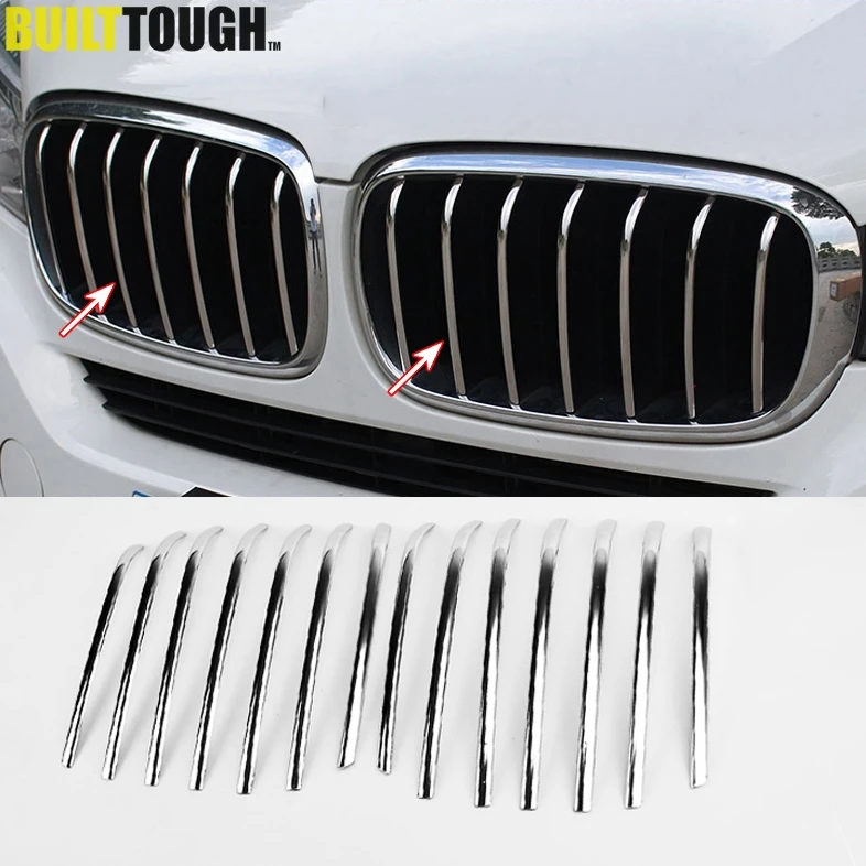 For BMW X5 F150 2014 2017 Chrome Front Mesh Grill Grille Bumper Cover