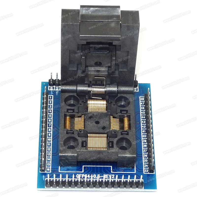 QFP64 для DIP64 устройство программирования чипов гнездо QFP64-0.5-REV1 QFP64-0.5-REV2 адаптер программист адаптер QFP64 LQFP64 TQFP64 CQFP64